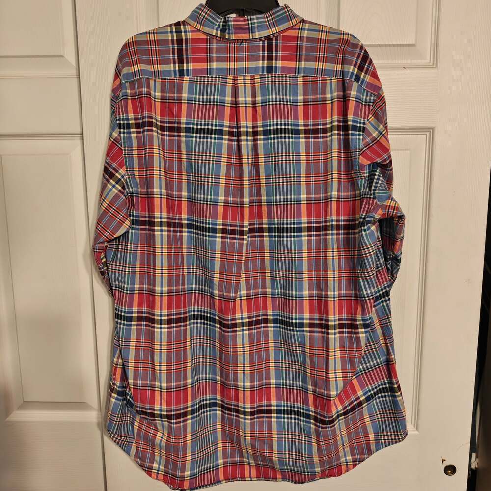 Ralph Lauren Classic Fit Long Sleeve Plaid Button-Down Shirt XXL - Picture 5 of 8